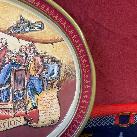 VTG 1992 Miller Brewing Co Birth of a Nation Declaration of Independence Tray - Picture 5 of 5
